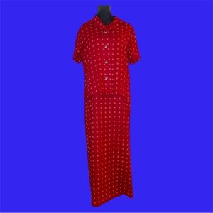 Vintage mystery 2 piece coord set sheath long dress with jacket/shirt